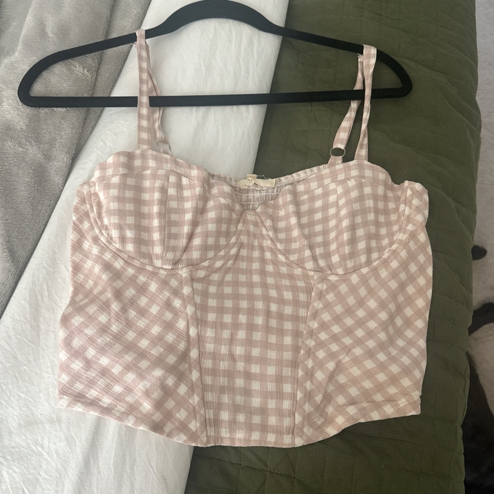 Promesa Light Pink Gingham Camisole
